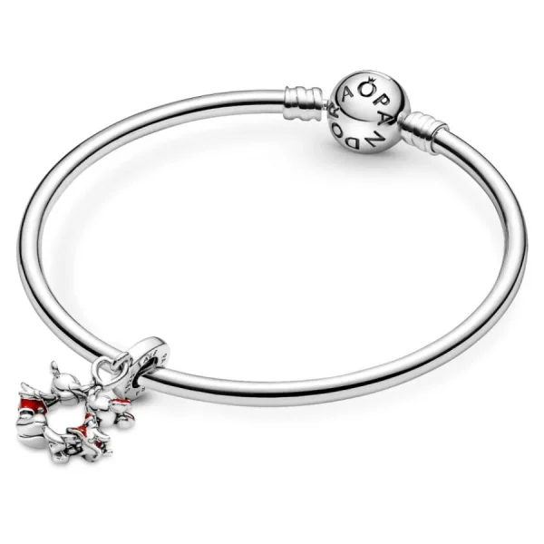 Anhänger*Pandora Disney 790075C01 Charm-Anhänger Micky Maus und Minnie Maus Kuss Silber