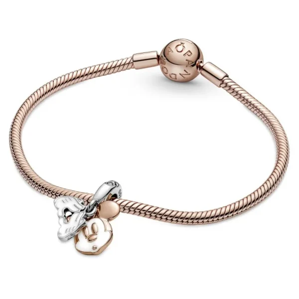 Anhänger*Pandora Disney 780112C01 Charm-Anhänger Micky Maus Silber 14k Rosé Vergoldet