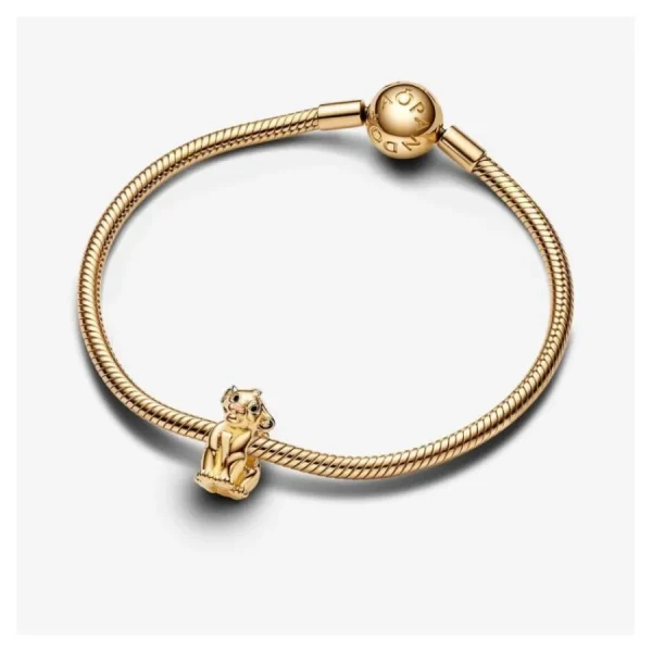 Anhänger*Pandora Disney Charm König der Löwen Simba Vergoldet 763376C01