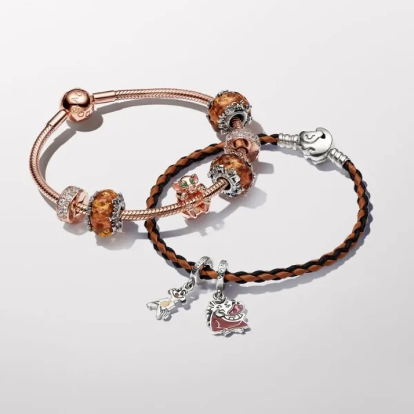 Anhänger*Pandora Disney Charm-Anhänger Timon und Pumbaa Silber 793357C01