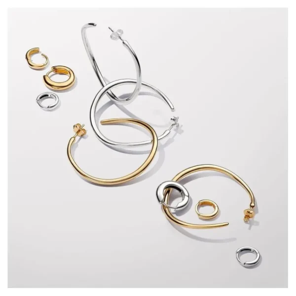 Ohrschmuck*Pandora Essence Creolen Damen Organisch Geformt Vergoldet 263299C00