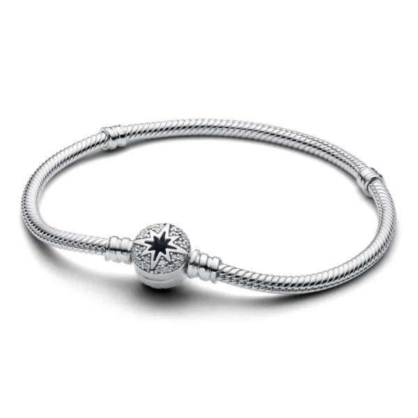 Armbänder & Armreife*Pandora Gliederarmband Damen Polarstern-Verschluss Silber 593584C01