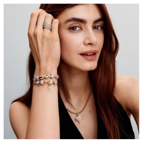 Armbänder & Armreife*Pandora Gliederarmband Damen Polarstern-Verschluss Silber 593584C01