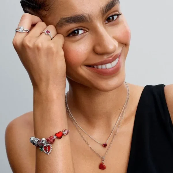 Armbänder & Armreife*Pandora Gliederarmband Damen Flügel Herzverschluss Silber 593680C01