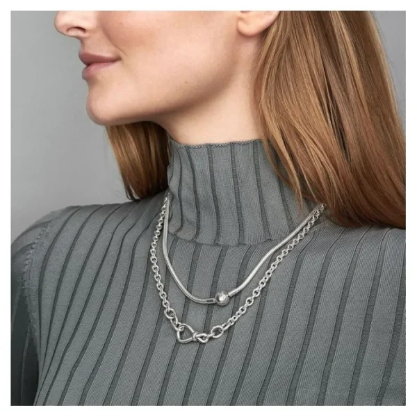 Halsketten*Pandora Halskette Damen mit Kugelverschluss Silber 590742HV