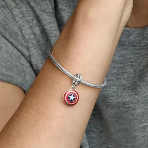 Anhänger*Pandora Marvel 790780C01 Charm-Anhänger The Avengers Captain Americas Schild