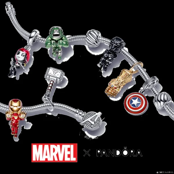 Anhänger*Pandora Marvel Charm Wolverine Emaille Sterling-Silber 793359C01