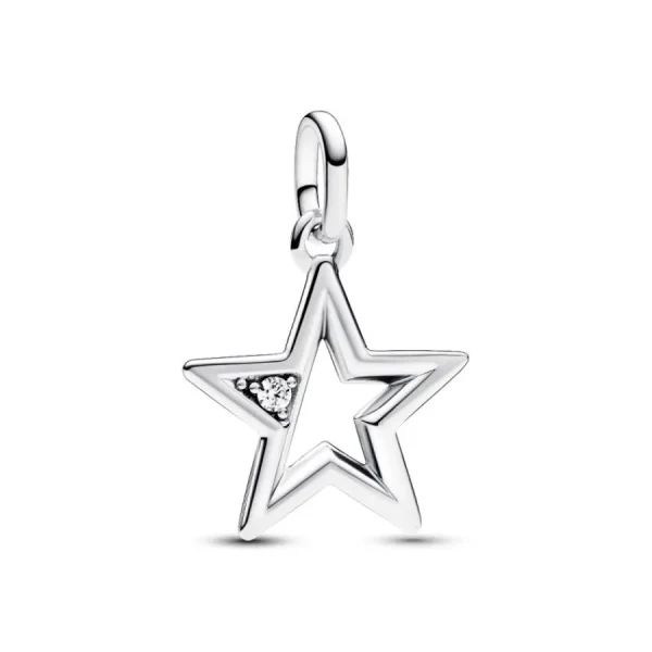 Anhänger*Pandora Me 793032C01 Charm-Medaillon Damen Funkelnder Stern Zirkonia Silber