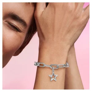 Anhänger*Pandora Me 793032C01 Charm-Medaillon Damen Funkelnder Stern Zirkonia Silber