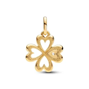 Anhänger*Pandora Me 763034C01 Charm-Medaillon Herz Vierblättriges Kleeblatt Vergoldet