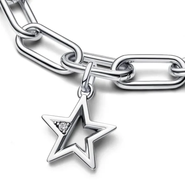 Anhänger*Pandora Me 793032C01 Charm-Medaillon Damen Funkelnder Stern Zirkonia Silber