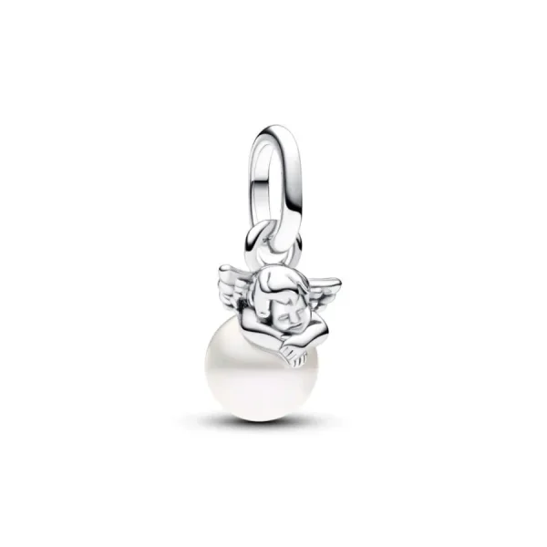 Anhänger*Pandora Me 793108C01 Mini-Charm-Anhänger Damen Amor Süßwasserzuchtperle Silber