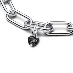 Anhänger*Pandora Me 793042C01 Mini-Charm-Anhänger Schwarzes Chakra Herz Kristall Silber