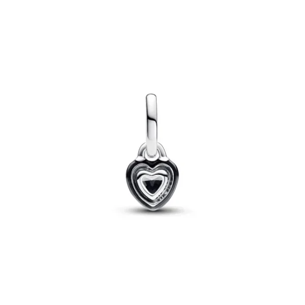 Anhänger*Pandora Me 793042C01 Mini-Charm-Anhänger Schwarzes Chakra Herz Kristall Silber