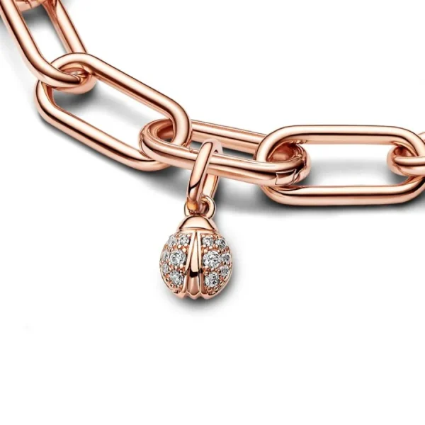 Anhänger*Pandora Me 783043C01 Mini-Charm-Anhänger Glücks-Marienkäfer Rosévergoldet
