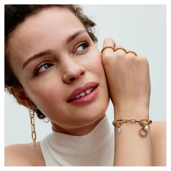 Anhänger*Pandora Me Charm-Medaillon Regenbogen Kristalle Vergoldet 763368C01