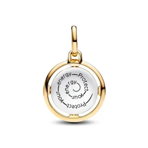 Anhänger*Pandora Me Medaillon-Charm Biene Zirkonia Sterling-Silber Vergoldet 763417C01