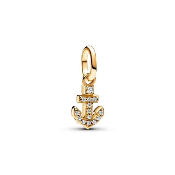 Anhänger*Pandora Me Mini-Charm-Anhänger Damen Anker Zirkon Vergoldet 763369C01