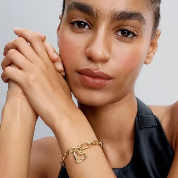 Anhänger*Pandora Me Mini-Charm-Anhänger Stacheldraht-Herz Vergoldet 762526C00