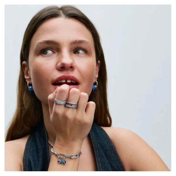 Anhänger*Pandora ME Mini-Charm-Anhänger Violettes Chakra-Herz 793042C04