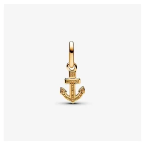 Anhänger*Pandora Me Mini-Charm-Anhänger Damen Anker Zirkon Vergoldet 763369C01