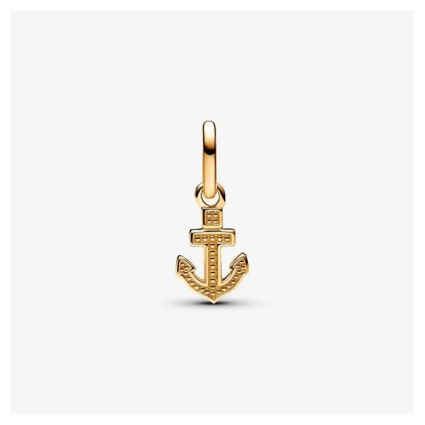Anhänger*Pandora Me Mini-Charm-Anhänger Damen Anker Zirkon Vergoldet 763369C01