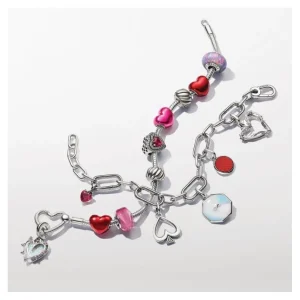 Anhänger*Pandora Me Mini-Charm-Anhänger Gebrochenes Herz Rot Sterling-Silber 793450C01