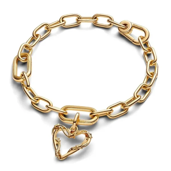 Anhänger*Pandora Me Mini-Charm-Anhänger Stacheldraht-Herz Vergoldet 762526C00