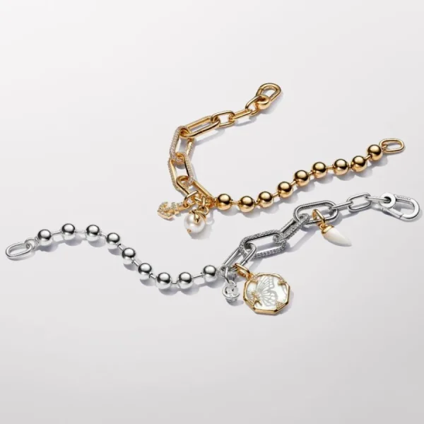 Anhänger*Pandora Me Mini-Charm-Anhänger Schlange Perlmutt Vergoldet 763375C01