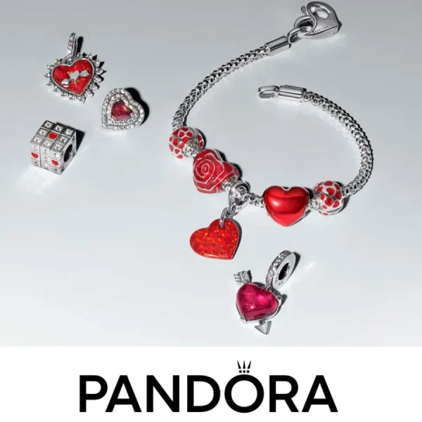 Anhänger*Pandora Me Mini-Charm-Anhänger Stacheldraht-Herz Vergoldet 762526C00