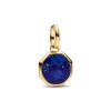 Anhänger*Pandora Me Mini-Medaillon Charm Blau Gravierbar Vergoldet 763388C01