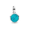 Anhänger*Pandora Me Mini-Medaillon-Charm Türkis Gravierbar Sterling-Silber 793388C01