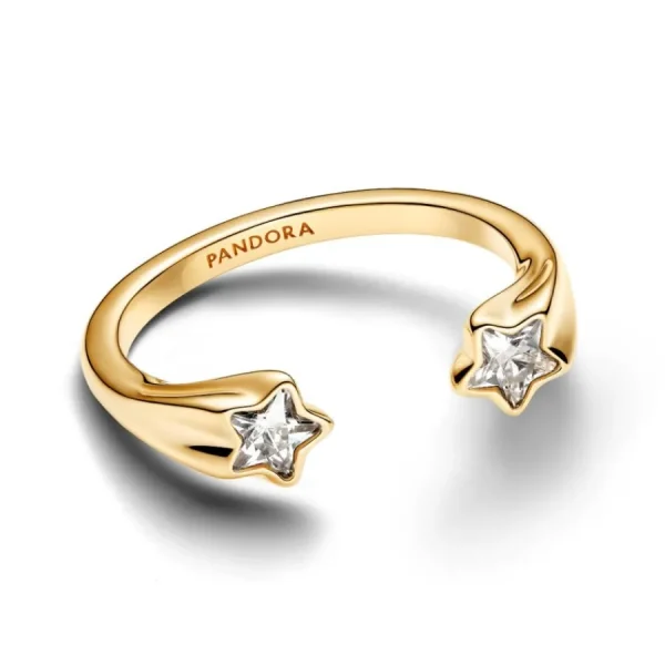 Ringe*Pandora Ring Damen Offen Sternschnuppen Vergoldet 163582C01