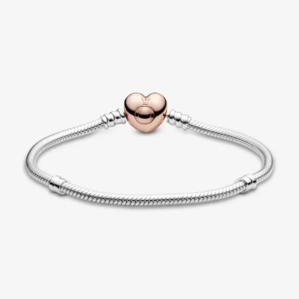 Armbänder & Armreife*Pandora Rose 580719 Schlangen-Gliederarmband mit Herz-Verschluss