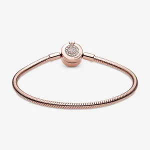Armbänder & Armreife*Pandora Rose 589046C01 Schlangen-Gliederarmband Funkelndes Crown O