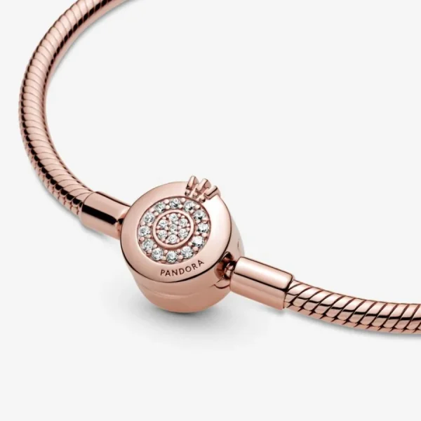 Armbänder & Armreife*Pandora Rose 589046C01 Schlangen-Gliederarmband Funkelndes Crown O