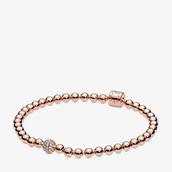 Armbänder & Armreife*Pandora Rose 588342CZ Armband Damen Kugel & Pavé 14 K Rosévergoldet