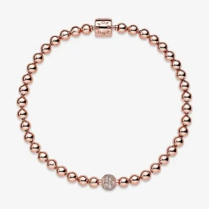 Armbänder & Armreife*Pandora Rose 588342CZ Armband Damen Kugel & Pavé 14 K Rosévergoldet