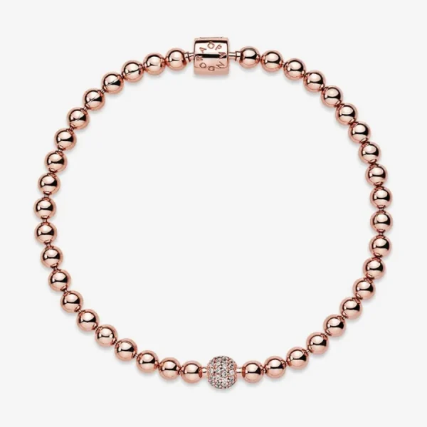 Armbänder & Armreife*Pandora Rose 588342CZ Armband Damen Kugel & Pavé 14 K Rosévergoldet