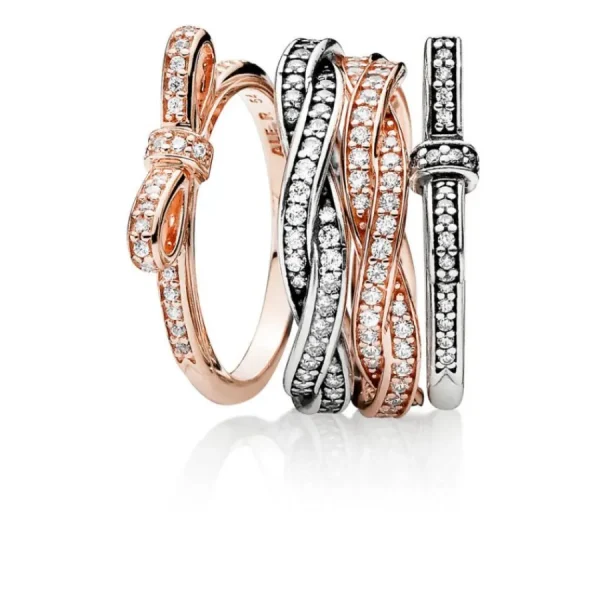 Ringe* Pandora Rose 180892CZ Ring Verbundene Treue