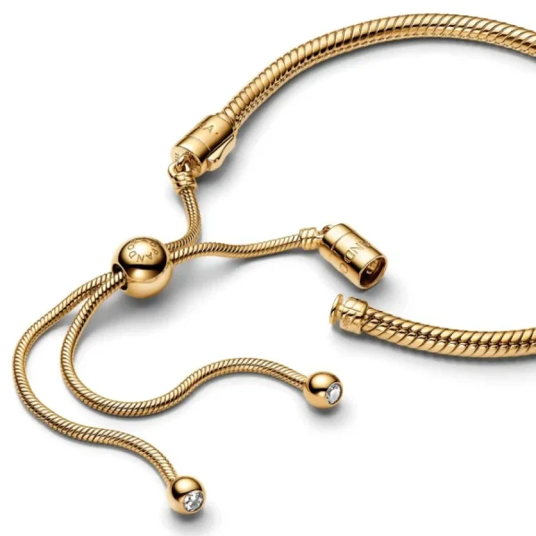 Armbänder & Armreife*Pandora Schlangen-Gliederarmband mit Schiebeverschluss Vergoldet 563580C01