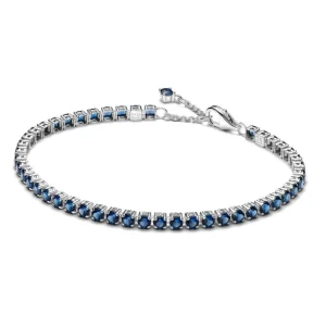 Armbänder & Armreife*Pandora Tennisarmband Damen Funkelnde Blaue Kristalle Silber 591469C02