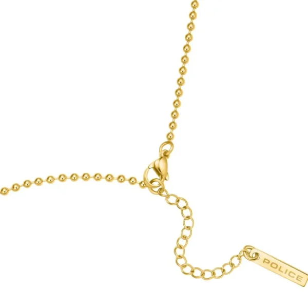 Halsketten*Police PEAGN0009402 Halskette mit Anhänger Herren Icarus II Edelstahl Gold-Ton