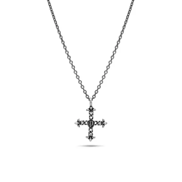 Halsketten*Police PEJGN2112811 Halskette mit Anhänger Herren Kudos Kreuz Edelstahl 76 cm