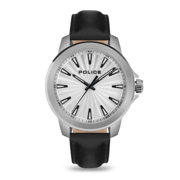 Herren Designer Uhren*Police PEWJA2207801 Herren-Uhr Mensor Analog Quarz Leder-Armband