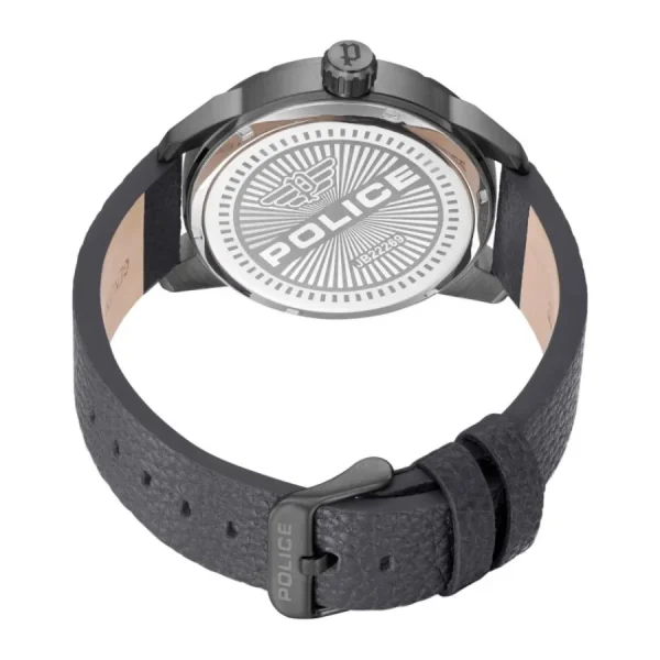 Herren Designer Uhren*Police PEWJB2226903 Herren-Uhr Neist Analog Quarz Leder-Armband