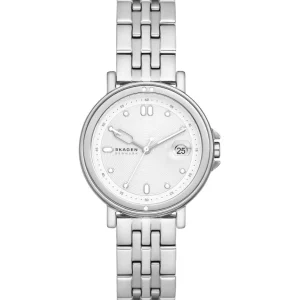 Damen Designer Uhren*Skagen Damen-Uhr Signatur Sport Lille Analog Quarz Edelstahl-Band SKW3134