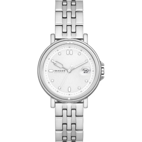 Damen Designer Uhren*Skagen Damen-Uhr Signatur Sport Lille Analog Quarz Edelstahl-Band SKW3134