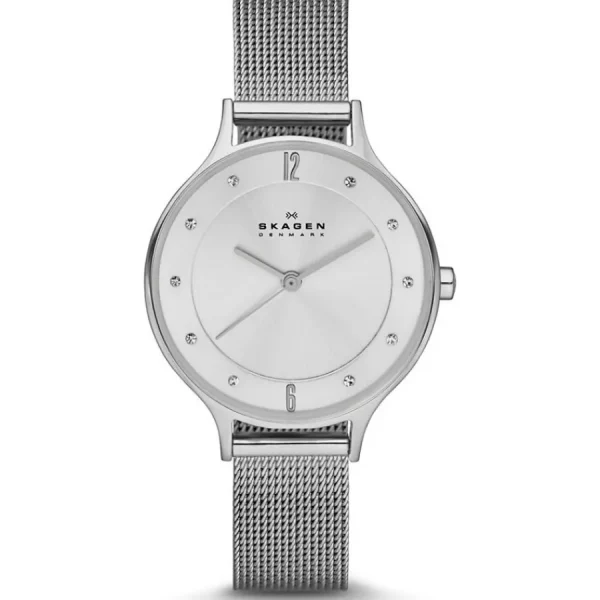 Damen Designer Uhren* Skagen Skagen SKW2149 Damenuhr Anita Edelstahl Milanaise Silber-Ton Ø 30 mm