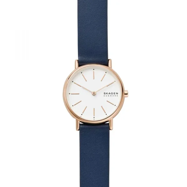 Damen Designer Uhren* Skagen Skagen SKW2838 Damen-Uhr Signatur Analog Quarz mit Leder-Armband Ø 30 mm